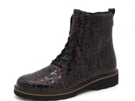 172-29-023 Dames Hoge Schoenen Boot Plat Remonte D3S72-25 Donkerbruin Wijdte H (3752)