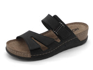 162-99-006 Dames Open Slippers Sportief Rohde 5433-90 Zwart  (3581)