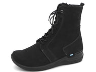 172-99-069 Dames Hoge Schoenen Boot Plat Wolky Viper HV 0663210-000 Zwart Combi  (3393)
