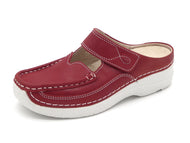 181-35-002 Dames Pantoffel-Muilen Leer Wolky Roll Slipper 0622736-570 Middenrood  (3605)