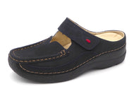 181-79-005 Dames Pantoffel-Muilen Leer Wolky Roll Slipper 0622713-800 Donkerblauw  (3395)