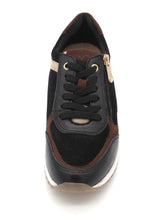 Afbeelding in Gallery-weergave laden, 133-91-015 Dames Veterschoenen  Sneaker Marco Tozzi 23719-098 Zwart Combi  (3363)
