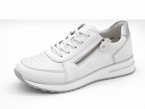133-01-023 Dames Veterschoenen  Sneaker Remonte D1G10-80 Wit  (2949)