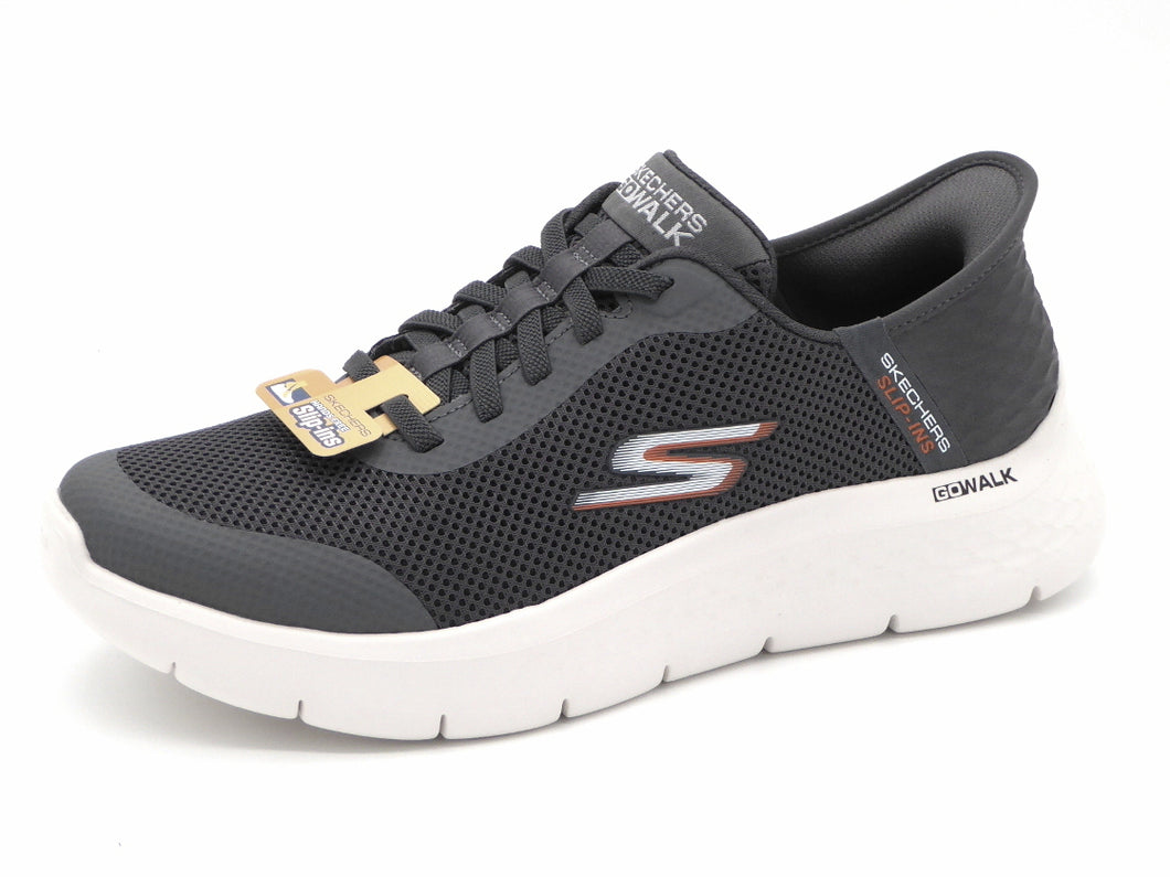 242-89-002 Heren Instappers Sportief Skechers Go Walk Hands Up 216324 GRY Donkergrijs  (3260)