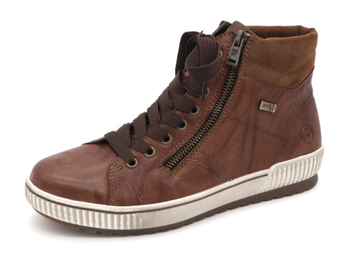 172-25-015 Dames Hoge Schoenen Boot Plat Remonte D0772-22 Middenbruin  (3333)