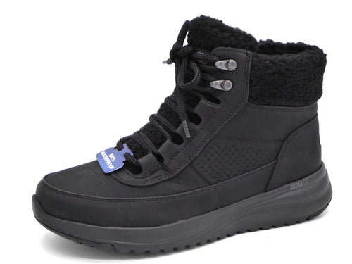 172-99-050 Dames Hoge Schoenen Boot Plat Skechers On-The-Go Stellar 144756 BBK Zwart  (2814)