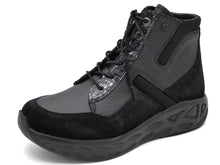 Afbeelding in Gallery-weergave laden, 172-99-068 Dames Hoge Schoenen Boot Plat Wolky Leap 0570190-005 Zwart  (3391)
