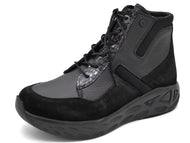 172-99-068 Dames Hoge Schoenen Boot Plat Wolky Leap 0570190-005 Zwart  (3391)
