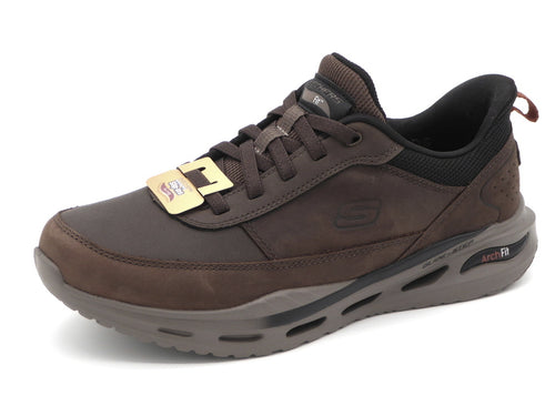 242-29-011 Heren Instappers Sportief Skechers Slip-Ins Arch Fit Orvan Moxley 210981 COC Donkerbruin  (3451)