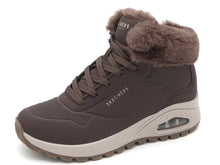 Afbeelding in Gallery-weergave laden, 172-29-024 Dames Hoge Schoenen Boot Plat Skechers Uno Rugged-Artic Avenue 190285 CHOC Donkerbruin  (3821)
