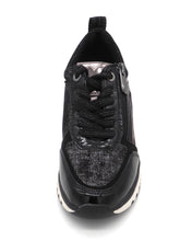 Afbeelding in Gallery-weergave laden, 133-91-013 Dames Veterschoenen  Sneaker Marco Tozzi 23767-098 Zwart Combi  (3365)
