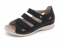 151-79-008 Dames Sandalen Comfort Rieker V7451-14 Donkerblauw Wijdte H (3553)