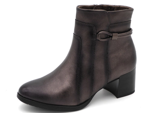 171-29-006 Dames Hoge Schoenen Boot Hak Jana 25366-955 Donkerbruin Wijdte H (3353)
