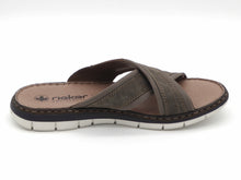 Afbeelding in Gallery-weergave laden, 263-19-002 Heren Open Slippers Mode Rieker 25182-25 Donkerbeige  (3570)
