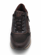 Afbeelding in Gallery-weergave laden, 133-29-008 Dames Veterschoenen  Sneaker Jana 23774-304 Donkerbruin Wijdte H (3694)
