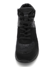 Afbeelding in Gallery-weergave laden, 172-99-056 Dames Hoge Schoenen Boot Plat Waldlaufer 626K82-304-001 Zwart Wijdte K (3300)
