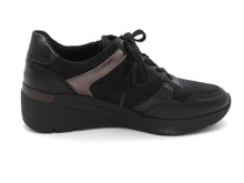 Afbeelding in Gallery-weergave laden, 133-99-026 Dames Veterschoenen  Sneaker Jana 23763-001 Zwart Wijdte H (3347)
