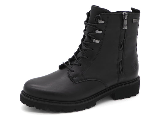 172-99-063 Dames Hoge Schoenen Boot Plat Remonte D8656-00 Zwart  (3339)