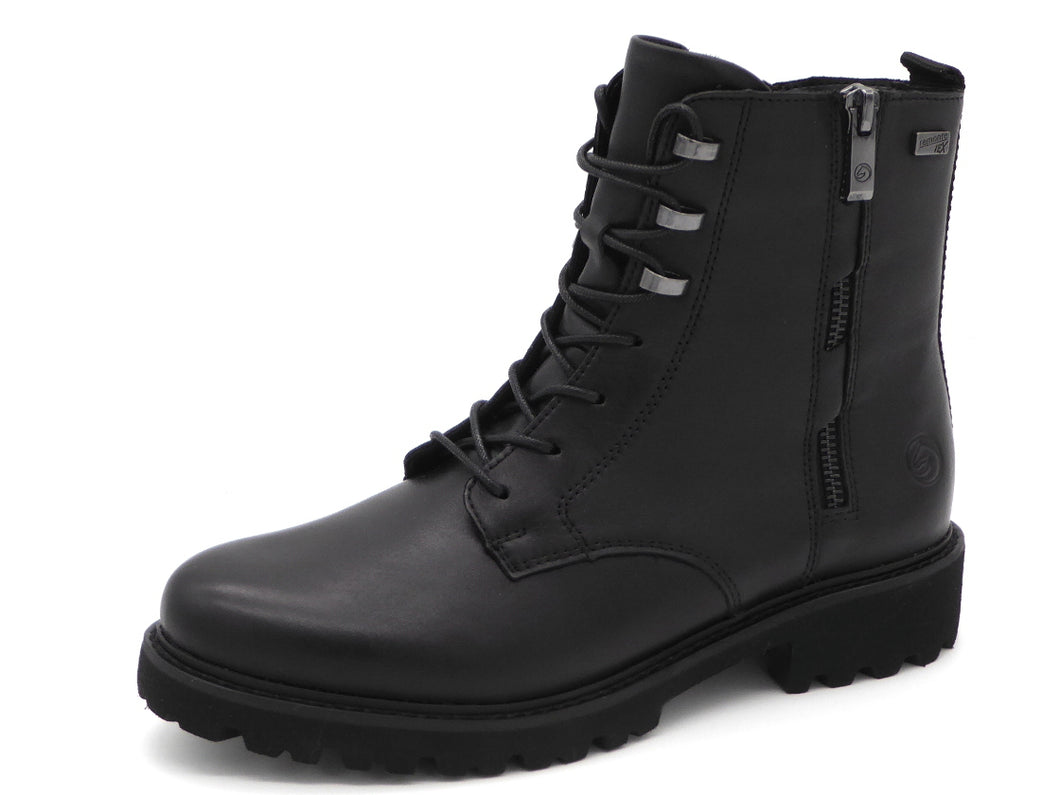 172-99-063 Dames Hoge Schoenen Boot Plat Remonte D8656-00 Zwart  (3339)