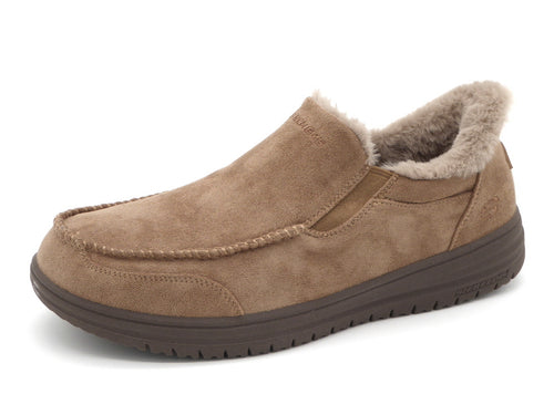 293-21-001 Heren Pantoffel-Gesloten Gevoerd Skechers Slip-Ins Murette Scofield 205606 TAN Lichtbruin  (3460)