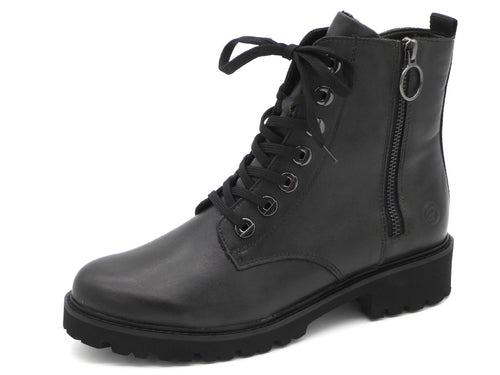 172-69-007 Dames Hoge Schoenen Boot Plat Remonte D8671-56 Donkergroen  (3340)