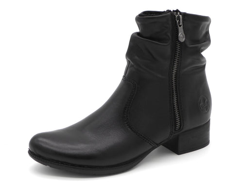 171-99-020 Dames Hoge Schoenen Boot Hak Rieker 78656-00 Zwart  (3318)