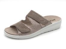 Afbeelding in Gallery-weergave laden, 161-19-002 Dames Open Slippers Comfort Rohde 5729-77 Donkerbeige  (3573)

