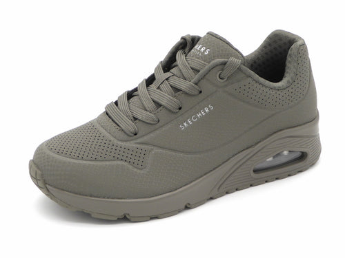 132-65-004 Dames Veterschoenen  Sportief Skechers Uno Shiny Scale 177861 OLV Middengroen  (3445)