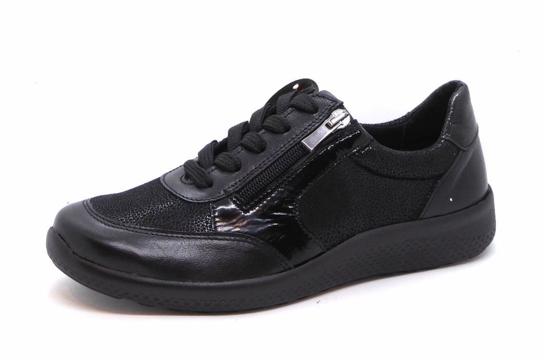 131-99-022 Dames Veterschoenen  Comfort Sens 1421-11611W7  Kira 01 Zwart Wijdte K (3412)