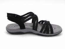 Afbeelding in Gallery-weergave laden, 152-99-014 Dames Sandalen Sportief Skechers Reggae Slim-Summer Getaway 163571 BLK Zwart  (3627)
