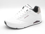 232-01-004 Heren Veterschoenen Sportief Skechers Uno-Suited On Air 183004 WGRN Wit  (3658)
