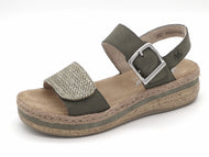 153-65-006 Dames Sandalen Mode Rieker V0951-54 Middengroen  (3559)