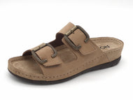 162-21-001 Dames Open Slippers Sportief Rohde 5855-14 Lichtbruin  (3582)