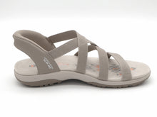 Afbeelding in Gallery-weergave laden, 152-19-005 Dames Sandalen Sportief Skechers Reggae Slim-Stretch Flex 163460 TPE Donkerbeige  (3626)
