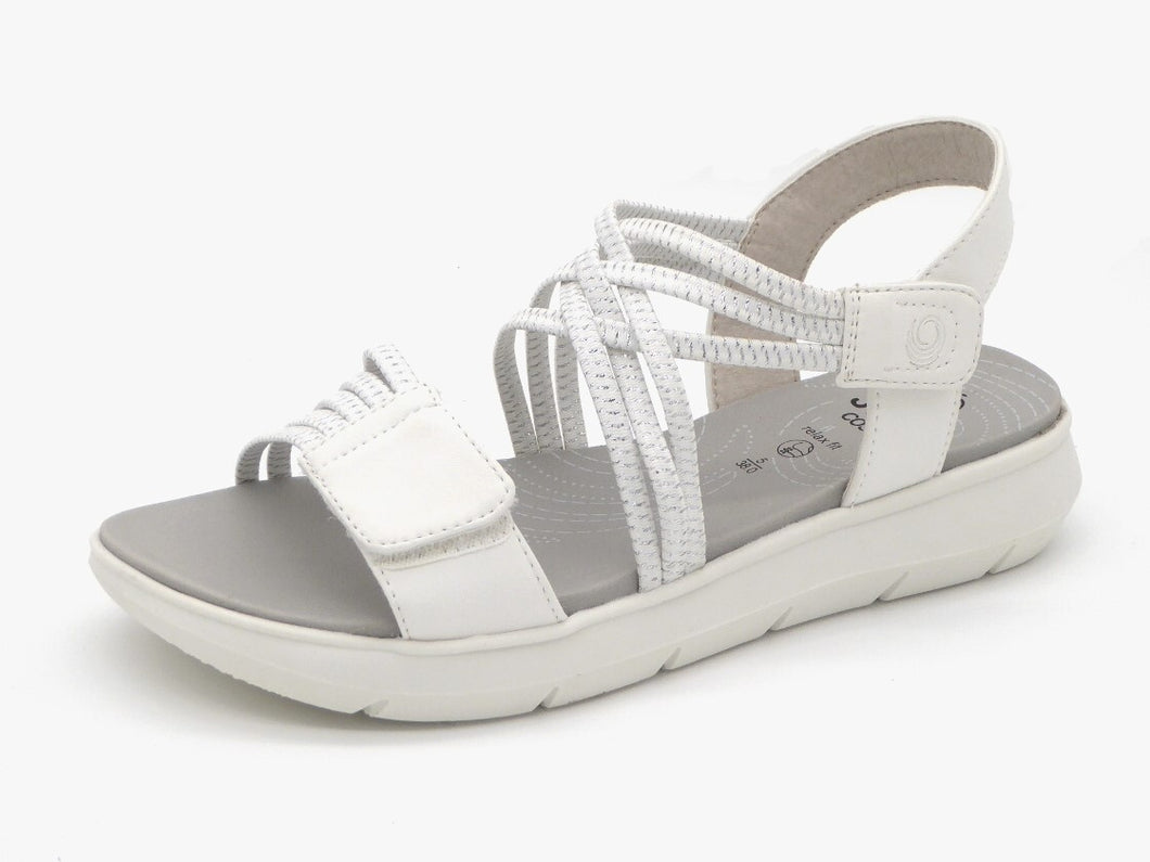 153-01-004 Dames Sandalen Mode Jana 28766-191 Wit Wijdte H (2911)