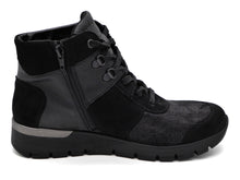 Afbeelding in Gallery-weergave laden, 172-99-056 Dames Hoge Schoenen Boot Plat Waldlaufer 626K82-304-001 Zwart Wijdte K (3300)

