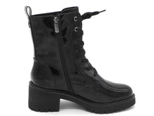 Afbeelding in Gallery-weergave laden, 172-95-015 Dames Hoge Schoenen Boot Plat Marco Tozzi 26237-018 Zwart Lak  (3375)
