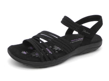Afbeelding in Gallery-weergave laden, 152-99-012 Dames Sandalen Sportief Skechers Reggae Slim-Coffee Run 163573 BBK Zwart  (3244)

