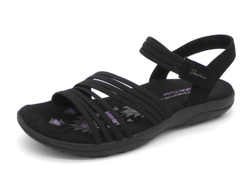 152-99-012 Dames Sandalen Sportief Skechers Reggae Slim-Coffee Run 163573 BBK Zwart  (3244)