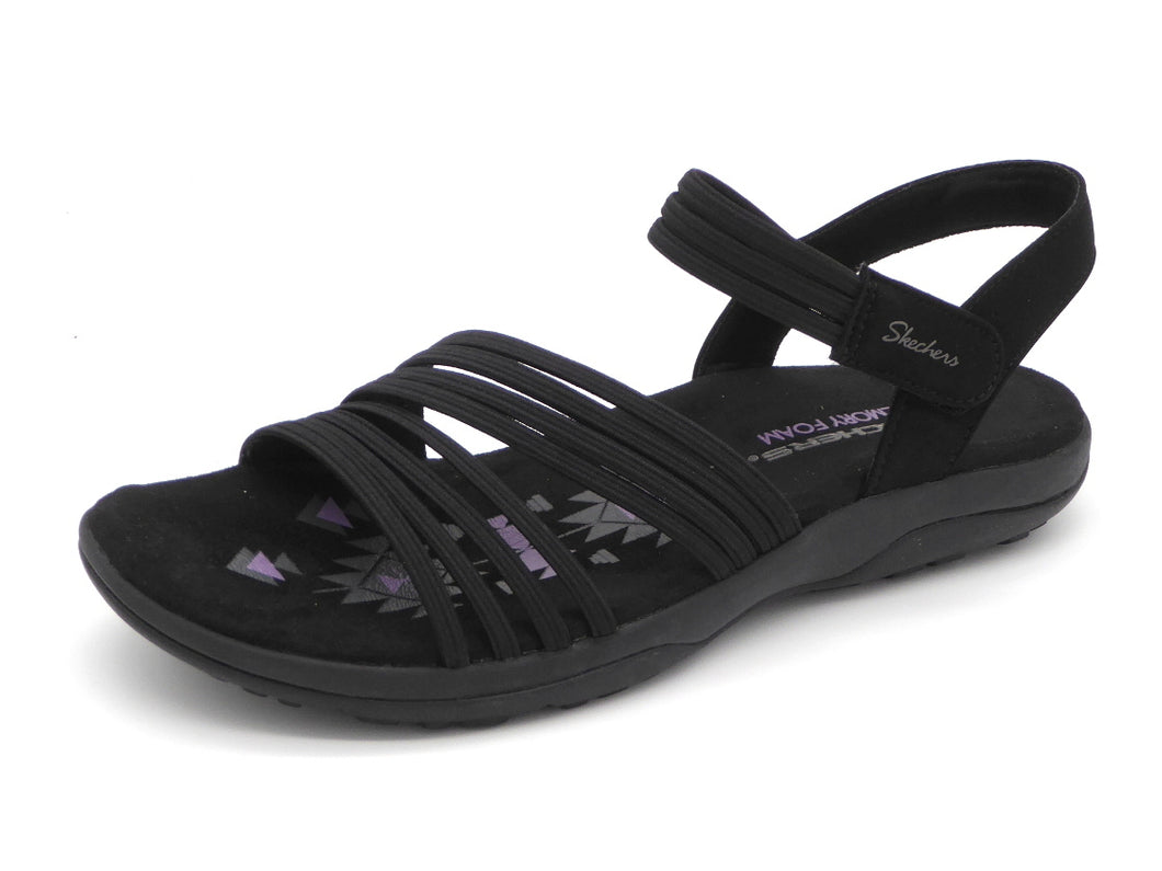 152-99-012 Dames Sandalen Sportief Skechers Reggae Slim-Coffee Run 163573 BBK Zwart  (3244)