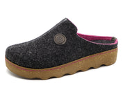 182-89-010 Dames Pantoffel-Muilen Ongevoerd Rohde 6120-84 Donkergrijs  (1590)