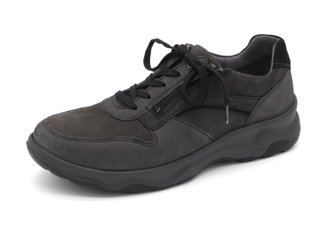 231-89-003 Heren Veterschoenen Comfort Waldlaufer 718006-310-696 Donkergrijs Wijdte H (3305)