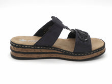 Afbeelding in Gallery-weergave laden, 163-79-006 Dames Open Slippers Mode Rieker 62936-14 Donkerblauw  (3561)
