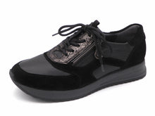 Afbeelding in Gallery-weergave laden, 131-99-019 Dames Veterschoenen  Comfort Waldlaufer 7520047-403-771 Zwart Wijdte H (3290)
