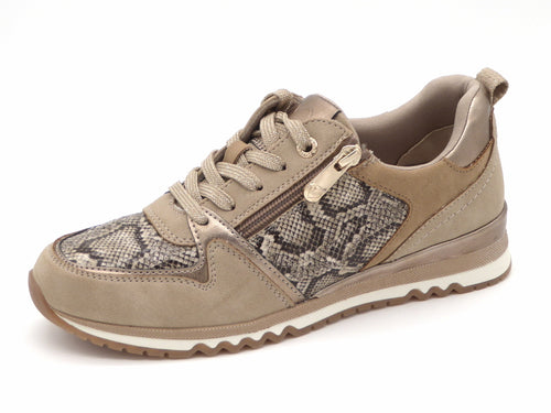 133-15-015 Dames Veterschoenen  Sneaker Marco Tozzi 23740-344 Middenbeige  (3364)