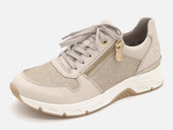 133-15-013 Dames Veterschoenen  Sneaker Rieker 48101-60 Middenbeige  (2565)