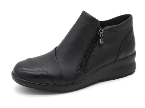 172-99-060 Dames Hoge Schoenen Boot Plat Rieker L4859-00 Zwart  (3319)