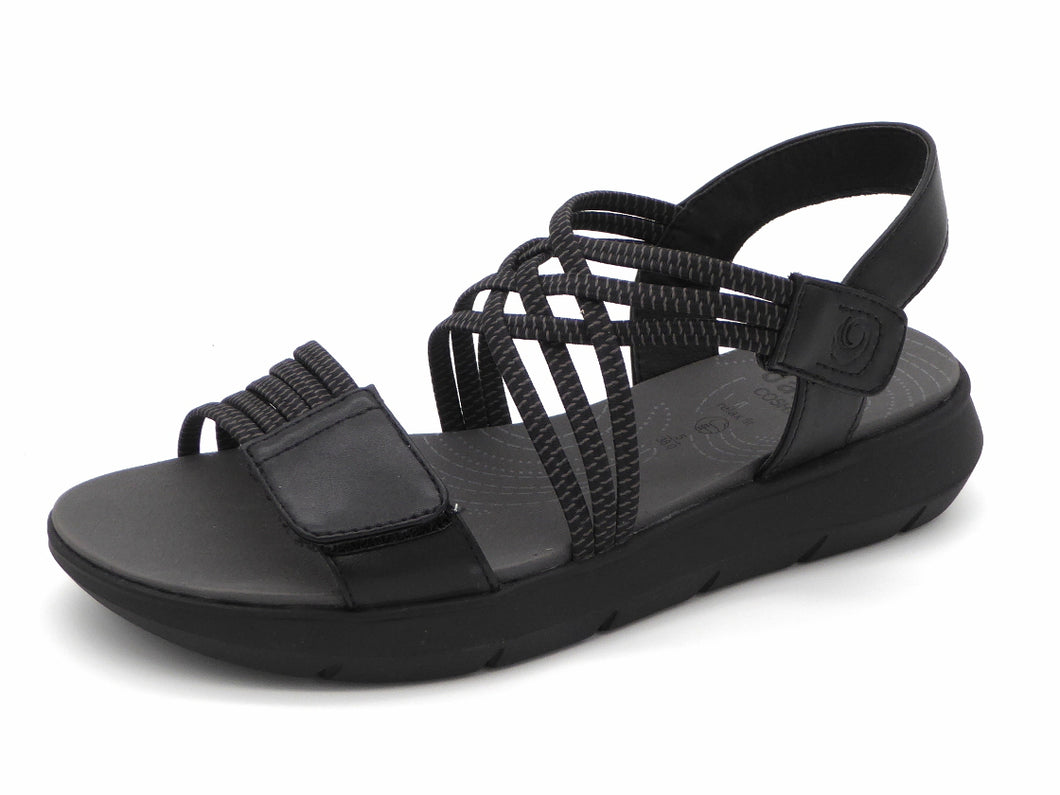 153-99-016 Dames Sandalen Mode Jana 28766-001 Zwart Wijdte H (2528)