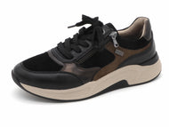 133-91-019 Dames Veterschoenen  Sneaker Remonte D3V00-03 Zwart Combi Wijdte H (3746)