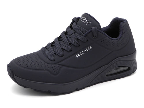 232-79-013 Heren Veterschoenen Sportief Skechers Uno Stand On Air 73690 DKNV Donkerblauw  (3448)